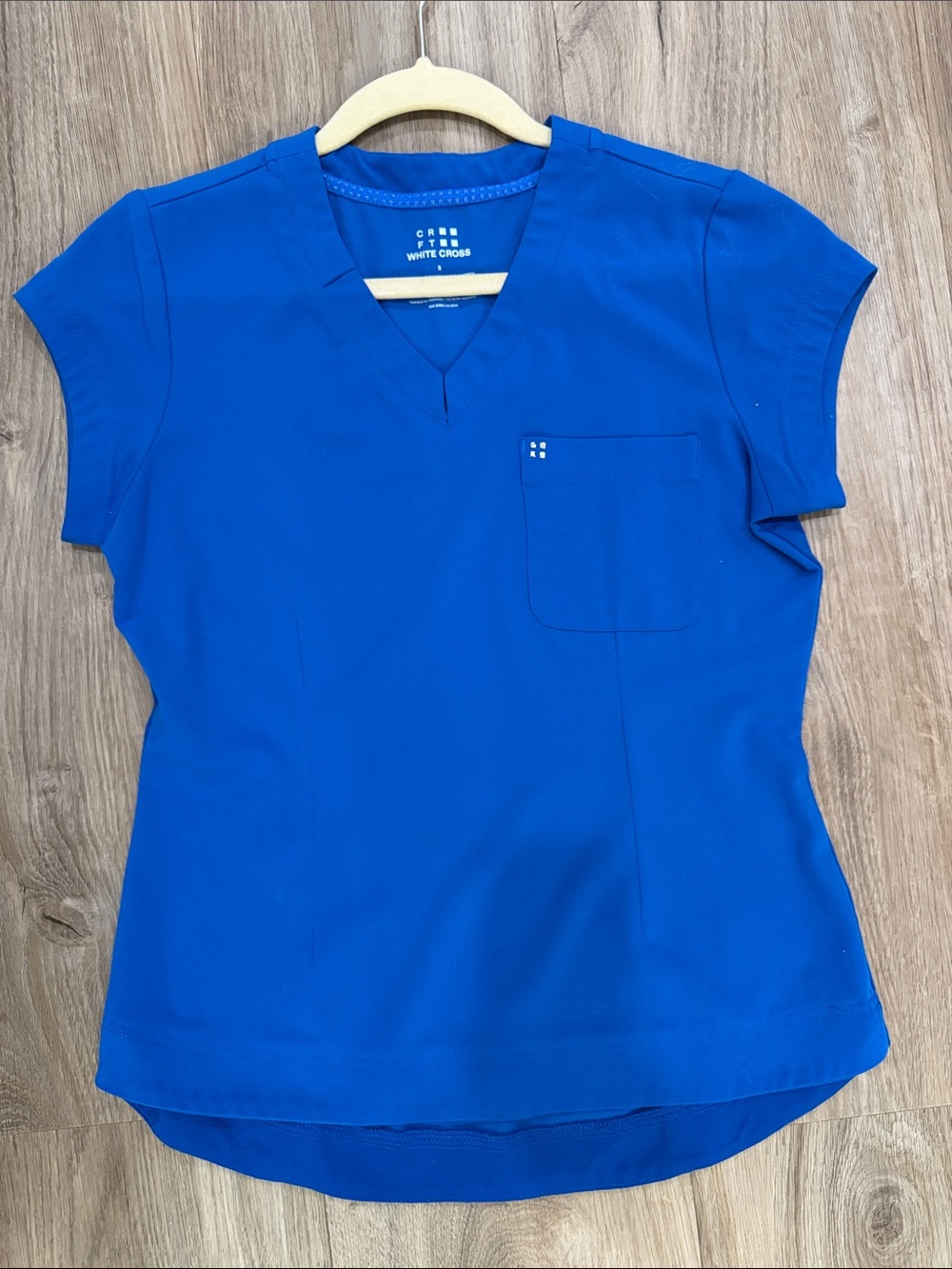 White Cross Women’s Cobalt Blue V-Neck Scrub Top